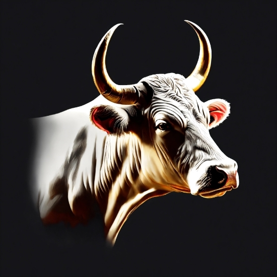 Royalty Free Rain Music, Jaw, Horn, Bull, Terrestrial Animal, Art