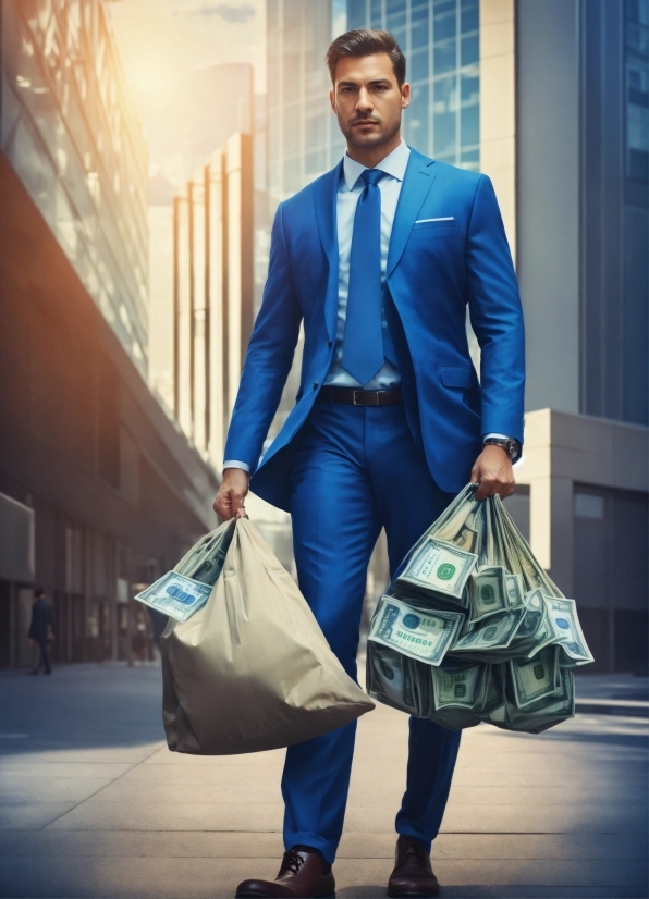 Shoe, Dress Shirt, Human, Blue, Textile, Sleeve