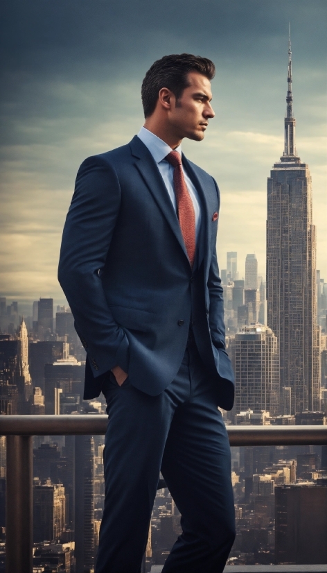 Snapseed Background Photo, Sky, Dress Shirt, Skyscraper, Building, Human Body