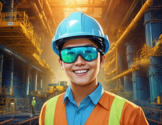 Sunflower Pictures, Glasses, Smile, Helmet, Hard Hat, Workwear