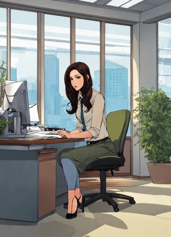 Supreme Poster, Computer, Personal Computer, Furniture, Plant, Office Chair