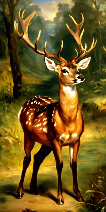 Swami Vivekananda Copyright Free Images, Nature, Deer, Organism, Art, Painting