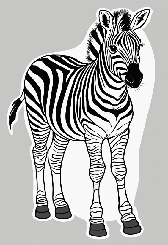 Ugc Content Creator, Vertebrate, Sleeve, Zebra, Art, Line