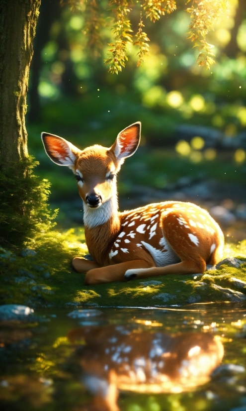 Video Creator For Tiktok, Plant, Vertebrate, Deer, Branch, Tree