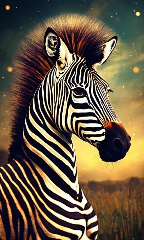 Video Editor Blur Faces, Zebra, Natural Environment, Neck, Organism, Painting