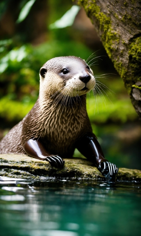 Video Editor With Song, Water, Organism, Carnivore, Mammal, Otter