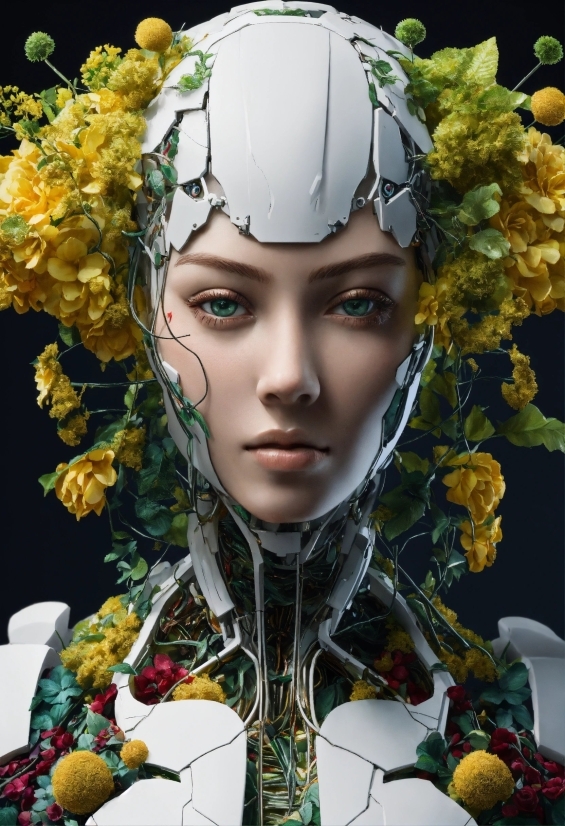 Video Player For Pc Online, Head, Fashion, Yellow, Flower, Eyelash