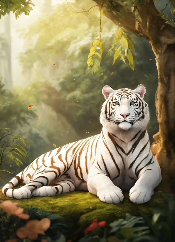 Video Song Editing App, Plant, Bengal Tiger, Tiger, Siberian Tiger, Light