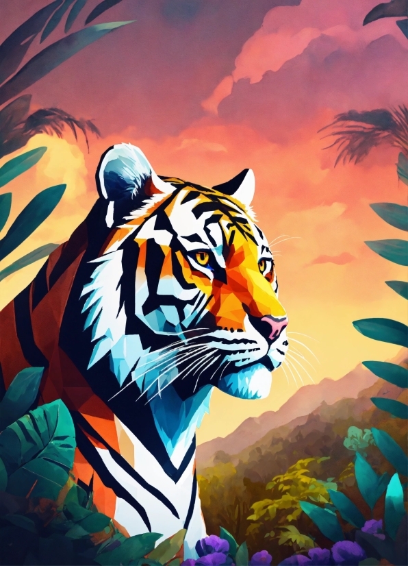 Vita Editing App For Pc, Bengal Tiger, Tiger, Siberian Tiger, Felidae, Painting