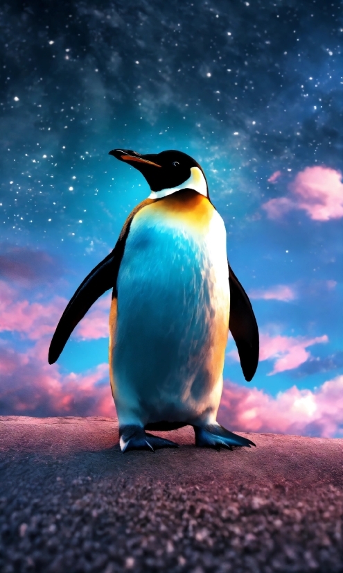 Vue Video Editor, Bird, Penguin, Light, Nature, Azure