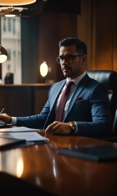 Watch, Tie, Table, Collar, Dress Shirt, Chair