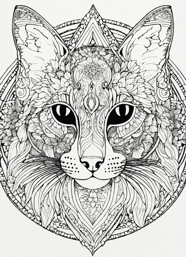 White, Carnivore, Organism, Mammal, Art, Felidae