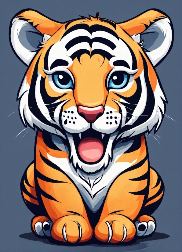 Works In Public Domain 2023, Head, Vertebrate, Carnivore, Felidae, Orange