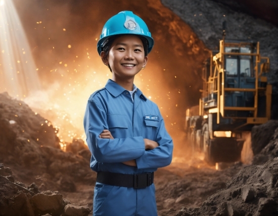 Xara Photo & Graphic Designer, Workwear, Hard Hat, Smile, Helmet, Human