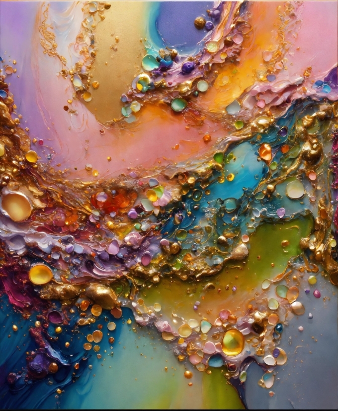 Ai Gigapixel, Liquid, Orange, Purple, Aqua, Art