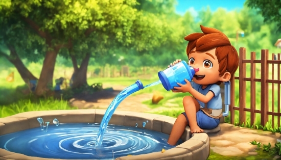 Ai Solutions Com, Water, Nature, Blue, Cartoon, Plant