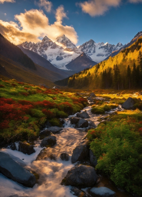 Cloud, Sky, Mountain, Plant, Water, Ecoregion