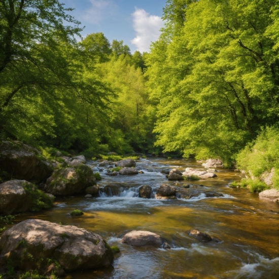 Cohere Ai, Water, Cloud, Plant, Fluvial Landforms Of Streams, Sky