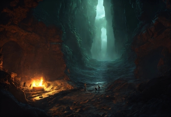 Dall E Google Colab, Water, Atmospheric Phenomenon, Cave, Formation, Geological Phenomenon