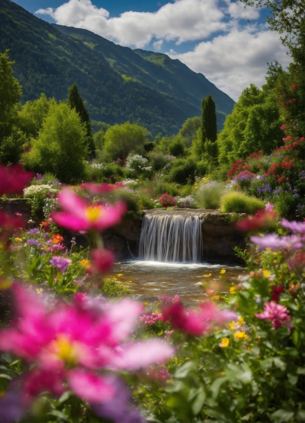 Google Cloud Shelf Inventory, Flower, Plant, Water, Cloud, Mountain