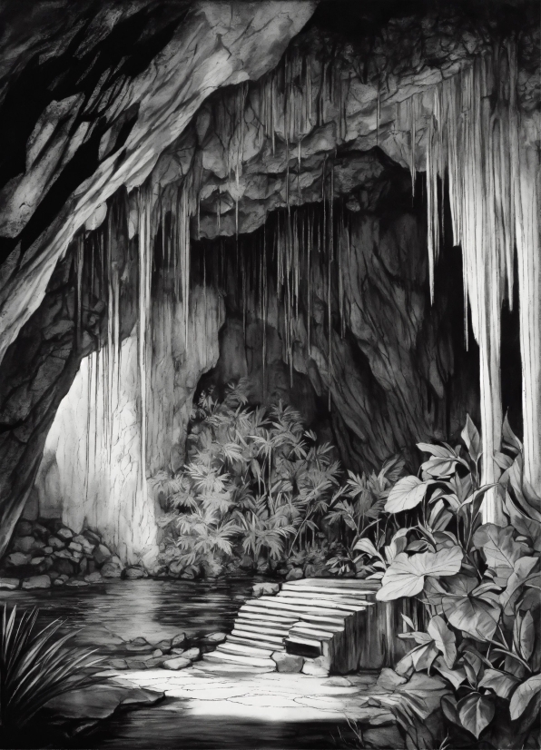 Neural Network Image Generator, Stalagmite, Soda Straw, Icicle, Body Of Water, Style