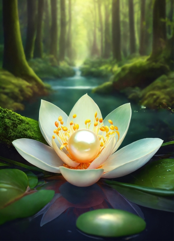 New Ai Photo Generator, Flower, Plant, Green, Lotus, Nature