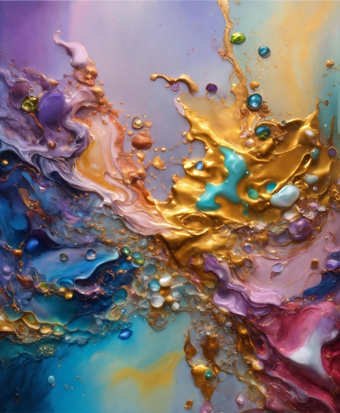 Prompt Ai Art Generator, Liquid, Fluid, Purple, Paint, Organism