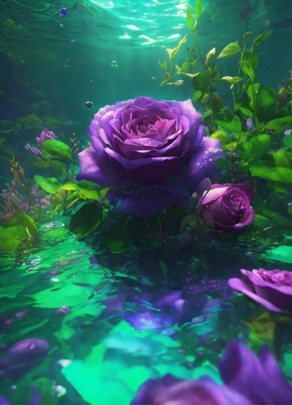 Upscale Anime Image, Flower, Plant, Purple, Light, Petal