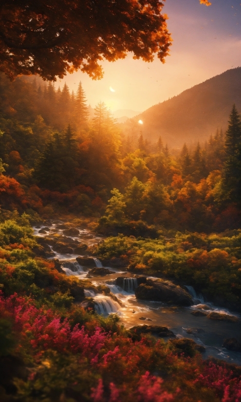 Water, Plant, Sky, Mountain, Ecoregion, Flower