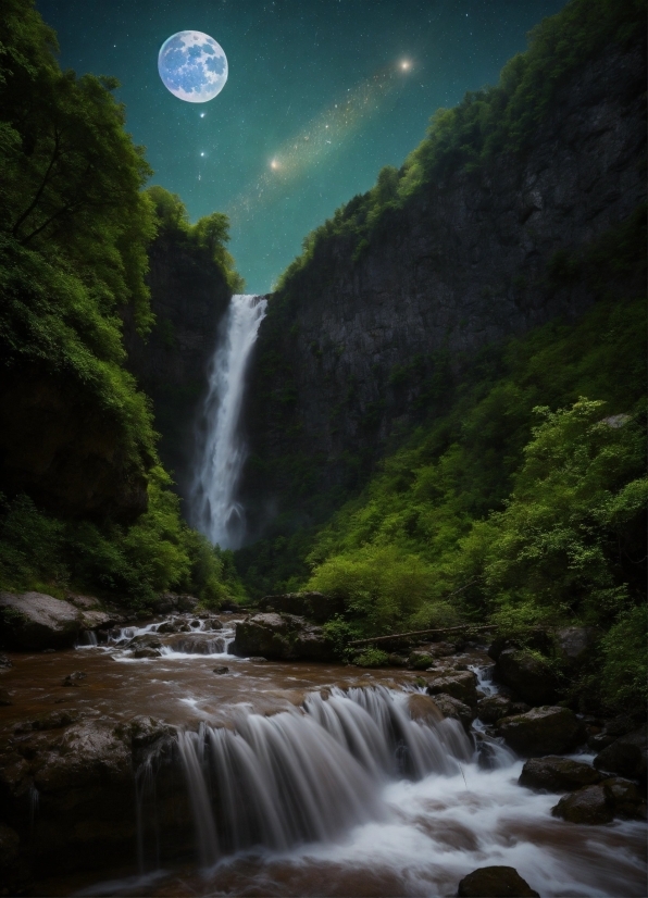 Water, Sky, Light, Nature, Natural Landscape, Fluvial Landforms Of Streams