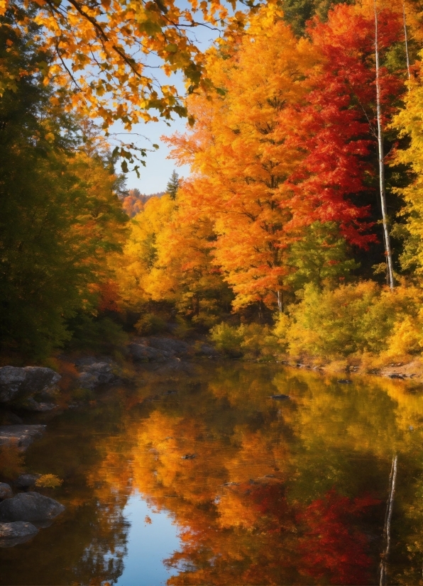 Water, Sky, Natural Landscape, Plant, Branch, Larch