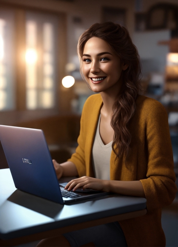 123 Stock Photos, Computer, Laptop, Personal Computer, Smile, Hairstyle