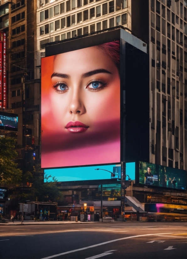 Aesthetic Photos, Building, Light, Eyelash, Lighting, Billboard