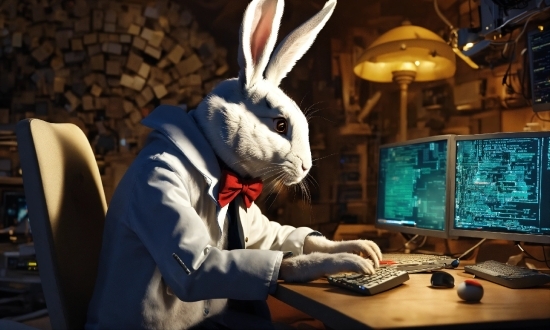 Alamy Images, Computer, Computer Monitor, Personal Computer, Computer Keyboard, Rabbit