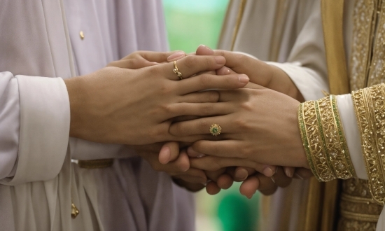 Arabic Calligraphy, Hand, Sleeve, Gesture, Wedding Ring, Dress