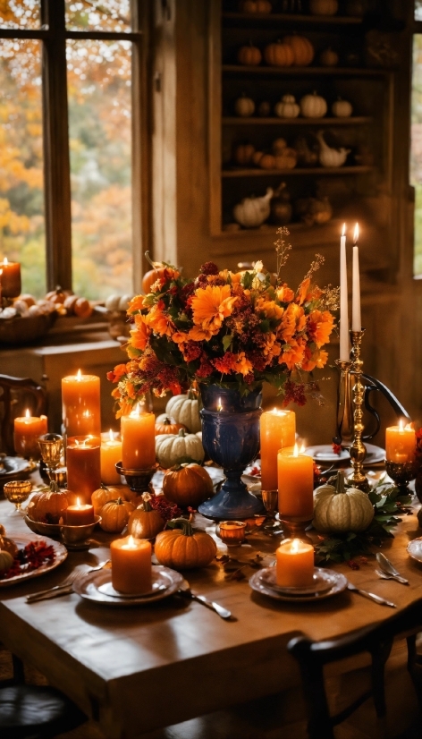 Art Gallery Near Me, Table, Candle, Tableware, Flower, Property