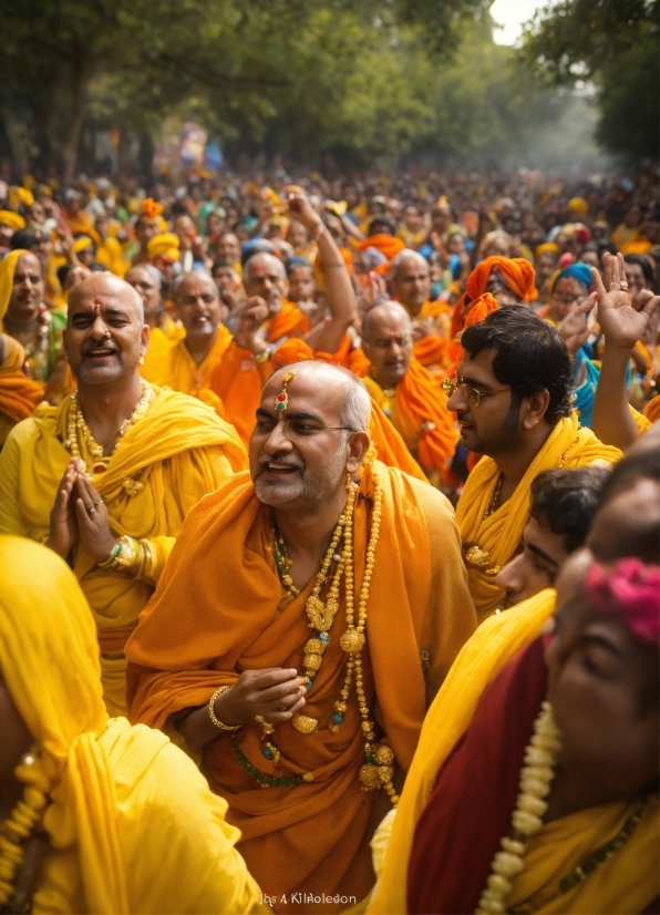 Autumn Posters, Temple, Yellow, Morning, Adaptation, Crowd