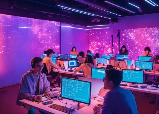 Baseball Background, Computer, Personal Computer, Table, Purple, Desk