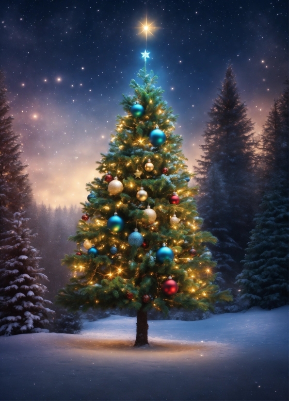 Best Online Graphic Design Tools, Christmas Tree, Sky, Snow, Light, Nature