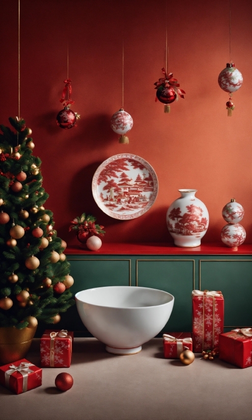 Bloomsbury Applied Visual Arts, Property, Christmas Tree, Dishware, Light, Green