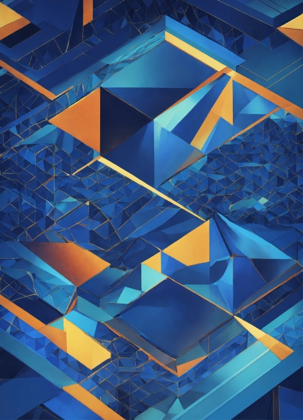 Blue, Light, Azure, Rectangle, Triangle, Art