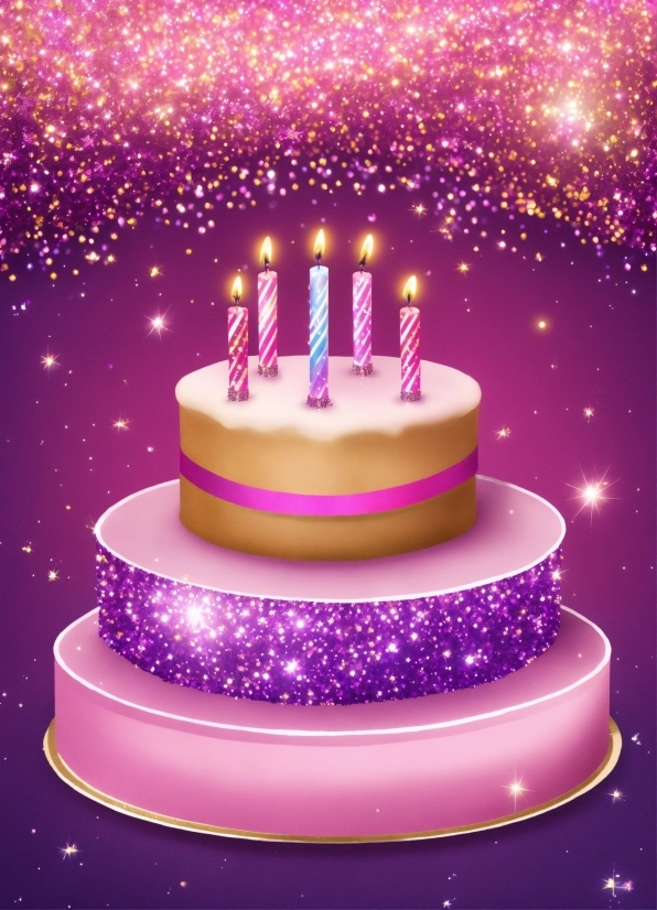 Bmp Editor, Food, Candle, Cake Decorating, Purple, Cake