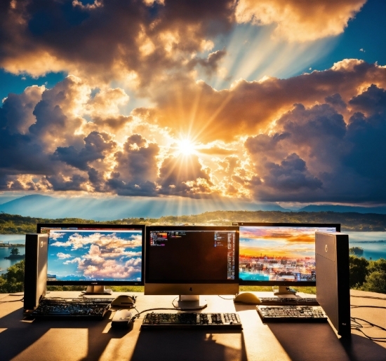 Brain Stock Image, Cloud, Computer, Sky, Personal Computer, Daytime