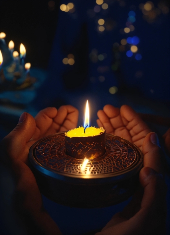 Candle, Hand, Wax, Gesture, Finger, Flame