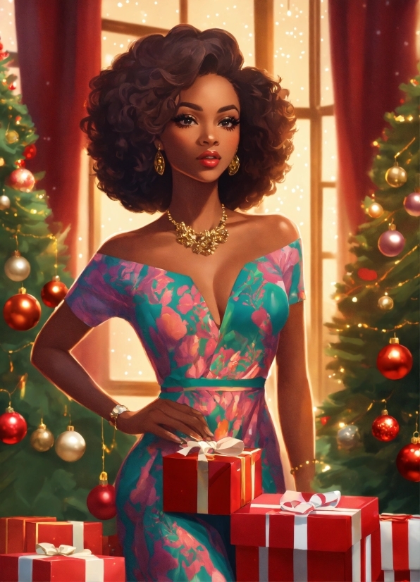 Canva Paid Templates Free, Christmas Tree, Green, Fashion, Waist, Strapless Dress