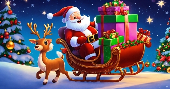 Cartoon, Lighting, Mammal, Christmas Decoration, Recreation, Santa Claus