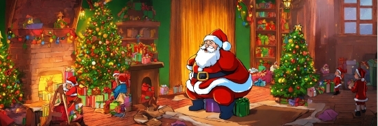 Cartoon, Santa Claus, Christmas Decoration, Christmas, Holiday, Event