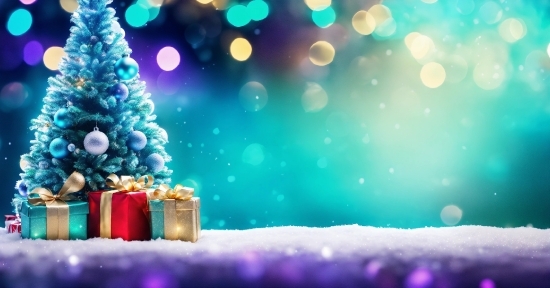 Christmas Header Clipart, Christmas Tree, Plant, Light, Blue, Purple