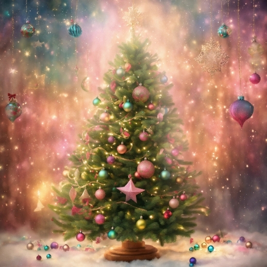 Christmas Tree, Christmas Ornament, Plant, Light, World, Nature