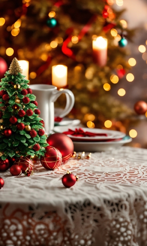 Christmas Tree, Light, Christmas Ornament, Decoration, Green, Plant